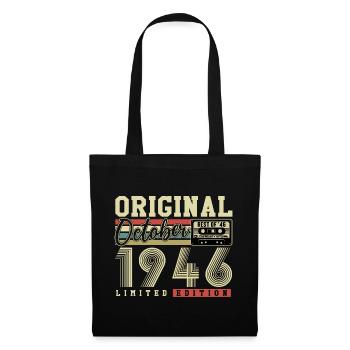 Original October 1946 – 80th Birthday Retro - Tote Bag - black - Front