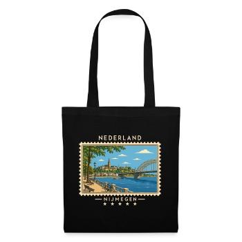 Nederland Nijmegen Vintage Reisem - Stoffbeutel - Schwarz - Vorne