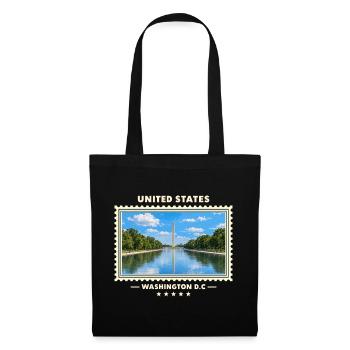 Vereinigte Staaten Washington D.C. Vintage Marke - Stoffbeutel - Schwarz - Vorne