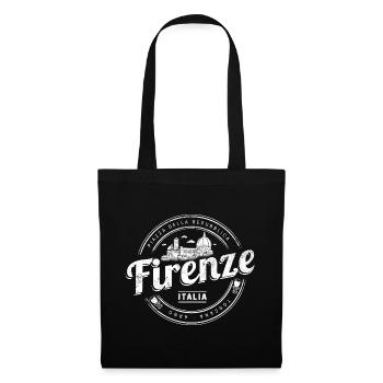 Florenz in der Toskana Italien Vintage Souvenir - Stoffbeutel - Schwarz - Vorne