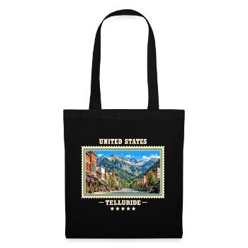 Vereinigte Staaten Telluride Vintage Reisemarke - Stoffbeutel - Schwarz - Vorne