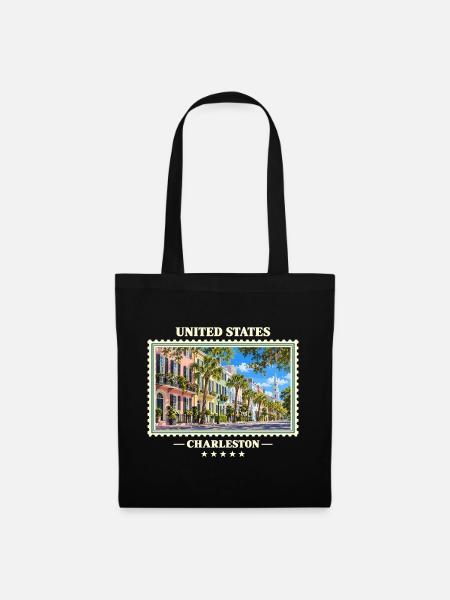 Vereinigte Staaten Charleston South Carolina - Stoffbeutel - Schwarz