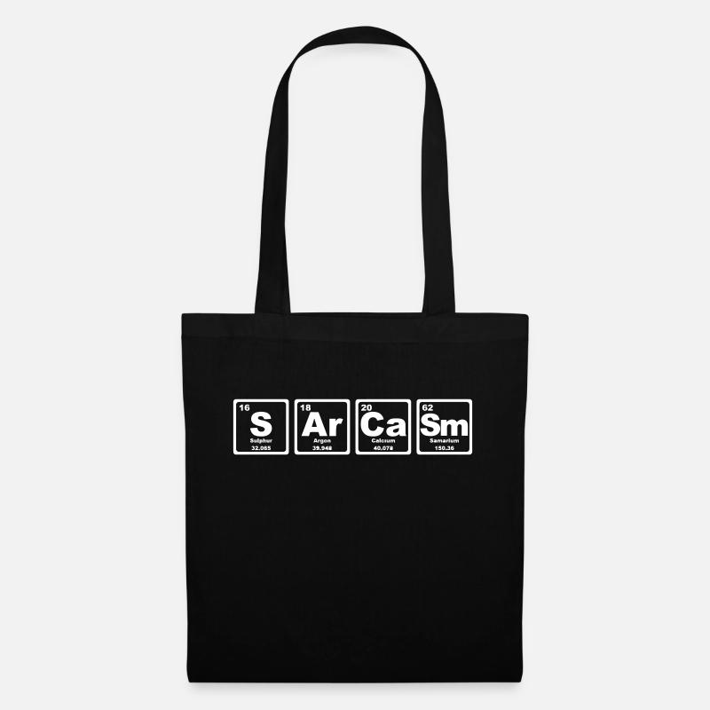 SARCASM PERIODIC TABLE - Sac en tissu - noir