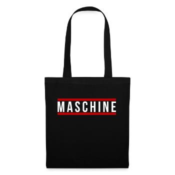 Maschine front - Stoffbeutel - Schwarz - Vorne