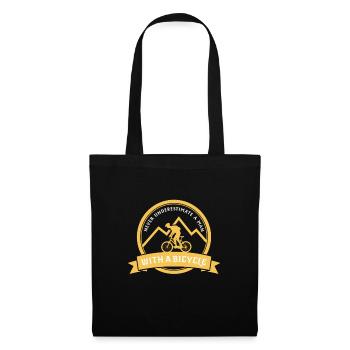 NE SOUS-ESTIMEZ JAMAIS UN HOMME À VÉLO ! - Sac en tissu - noir - Devant