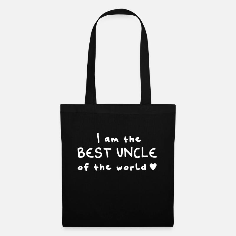 best uncle, bester Onkel der Welt Fun Shirt - Stoffbeutel - Schwarz