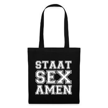 Staatsexamen Abschluss Geschenk - Stoffbeutel - Schwarz - Vorne