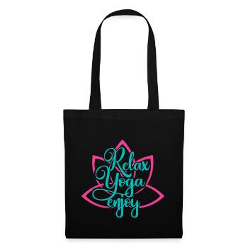 Relax Yoga Enjoy - Relax Yoga Enjoy - Tote Bag - black - Front
