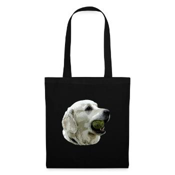 Labrador avec la bille - Sac en tissu - noir - Devant