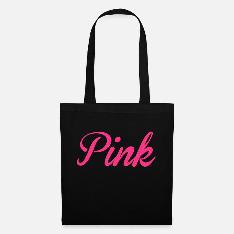 pink - Stoffbeutel - Schwarz