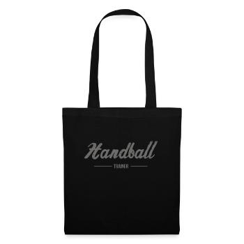 Handball Trainer Handballtrainer Geschenk - Stoffbeutel - Schwarz - Vorne