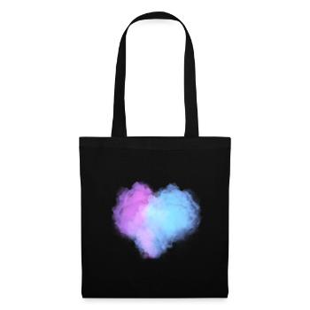 Nuages en forme de cœur - Sac en tissu - noir - Devant