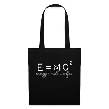 E MC2 Énergie Physique Science Sort Écriture - Sac en tissu - noir - Devant