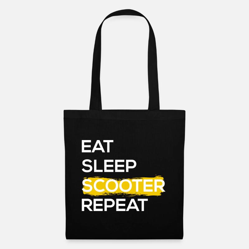 Eat Sleep Scooter Repeat II - Tote Bag - black