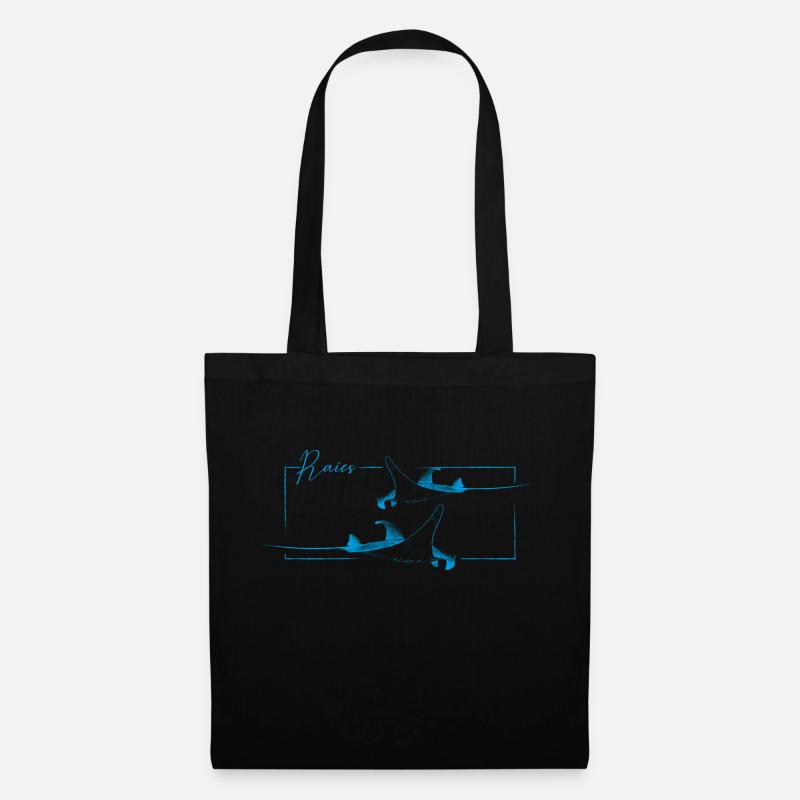 blue stripe - Tote Bag - black