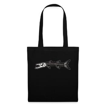 Skelett von Barracuda - Stoffbeutel - Schwarz - Vorne