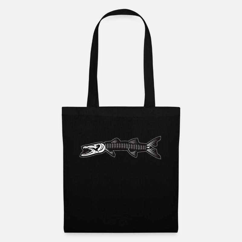 Skeleton of Barracuda - Tote Bag - black