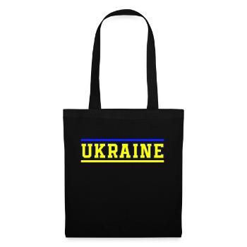 Ukraine - Stoffbeutel - Schwarz - Vorne