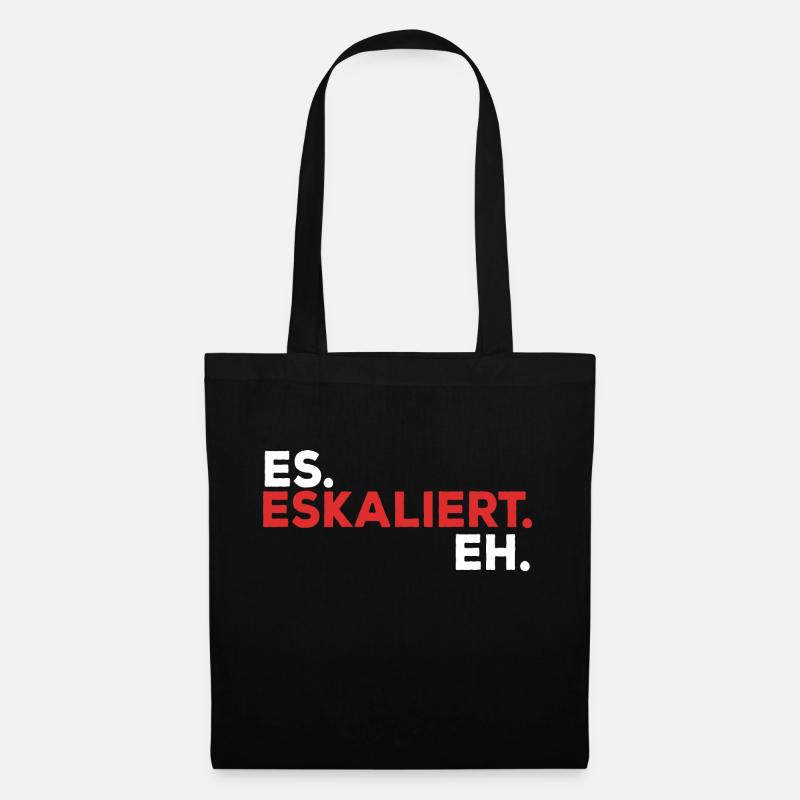 It escalates for techno parties and festivals - Stoffbeutel - Schwarz