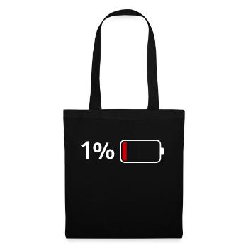 low battery - Tote Bag - black - Front
