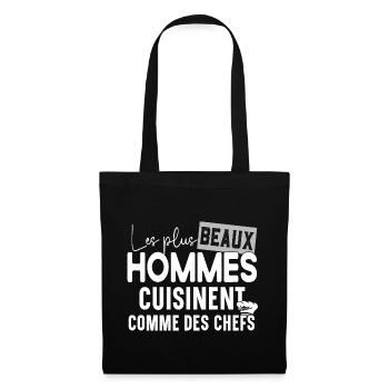 Cuisinier Homme Métier Humour Cadeau Fête Pères - Sac en tissu - noir - Devant