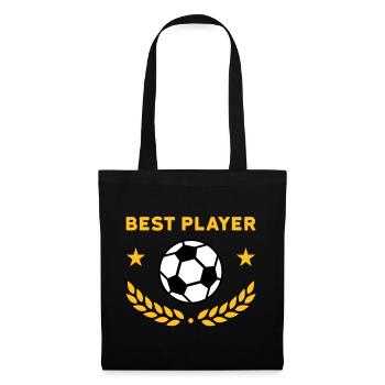 Best player (football, stars, laurel wreath) - Tote Bag - black - Front