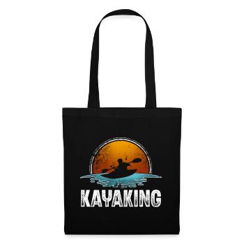 Kajak Kajakfahrer Kajaker - Stoffbeutel - Schwarz - Vorne
