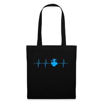 Drummer Heartbeat Drummer Drums - Tote Bag - black - Front