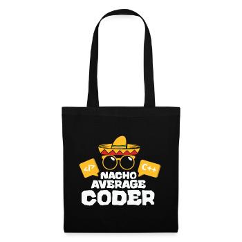 Nacho Average Coder Coding Taco Mexican Programmer - Stoffbeutel - Schwarz - Vorne