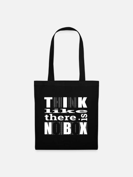 Think like there is no box - Stoffbeutel - Schwarz
