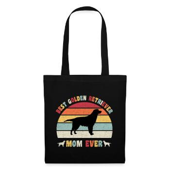 Best Golden Retriever Mom ever dog lovers retro - Stoffbeutel - Schwarz - Vorne