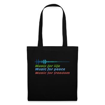 Music for Peace - Stoffbeutel - Schwarz - Vorne