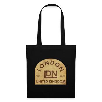 Vintage London Emblem - Stoffbeutel - Schwarz - Vorne