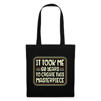 60 ans pour créer ce chef-d’œuvre Retro - Sac en tissu - noir - Devant