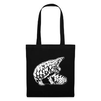Cool Pangolin Sketch Graphic Wildlife Creature - Tote Bag - black - Front