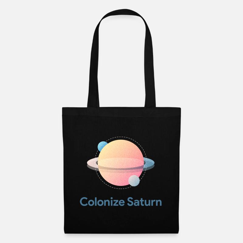 Coloniser Saturne - Sac en tissu - noir