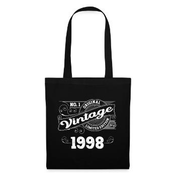 Né 1998 25ème anniversaire Cadeau homme / femme - Sac en tissu - noir - Devant