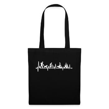 Heartbeat Camping - Sac en tissu - noir - Devant