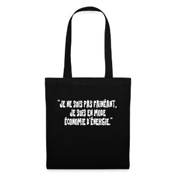 Je ne suis pas fainéant - Sac en tissu - noir - Devant