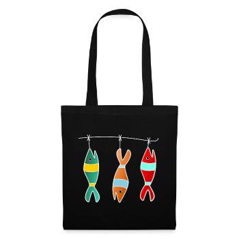 SARDINE. FISH. APRIL FOOL. EASTER. SEA - Tote Bag - black - Front