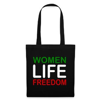 Women life freedom - Stoffbeutel - Schwarz - Vorne