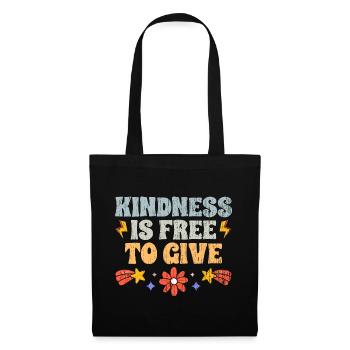 Vintage Kindness est libre de donner Anti-Bullying pour - Sac en tissu - noir - Devant
