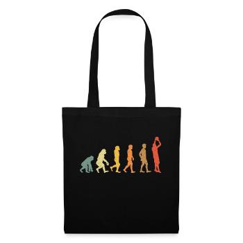 Basketball evolution vintage rétro - Sac en tissu - noir - Devant