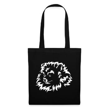 Miniature Spitz Head "Black Edition" - Tote Bag - black - Front