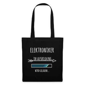 Elektroniker Ausbildung Beruf Elektrik - Stoffbeutel - Schwarz - Vorne