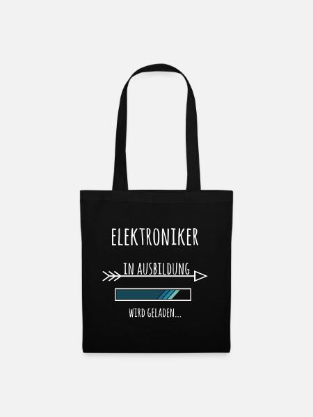 Elektroniker Ausbildung Beruf Elektrik - Stoffbeutel - Schwarz