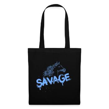Conception de graffiti de cheval sauvage - Sac en tissu - noir - Devant