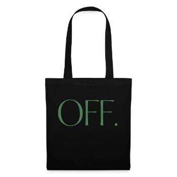 DE. Une chemise, un mot. - Sac en tissu - noir - Devant