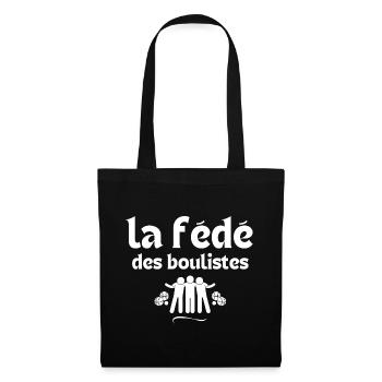 bouliste, pétanque, fan de pétanque - Sac en tissu - noir - Devant
