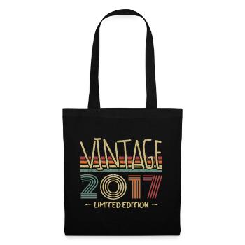 Vintage 2017 Retro Geburtstagsgeschenk2017 - Stoffbeutel - Schwarz - Vorne